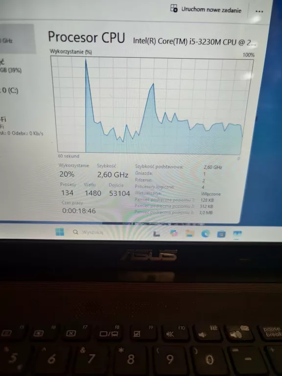 LAPTOP ASUS K55VD INTEL CORE I5 8 /512 GB