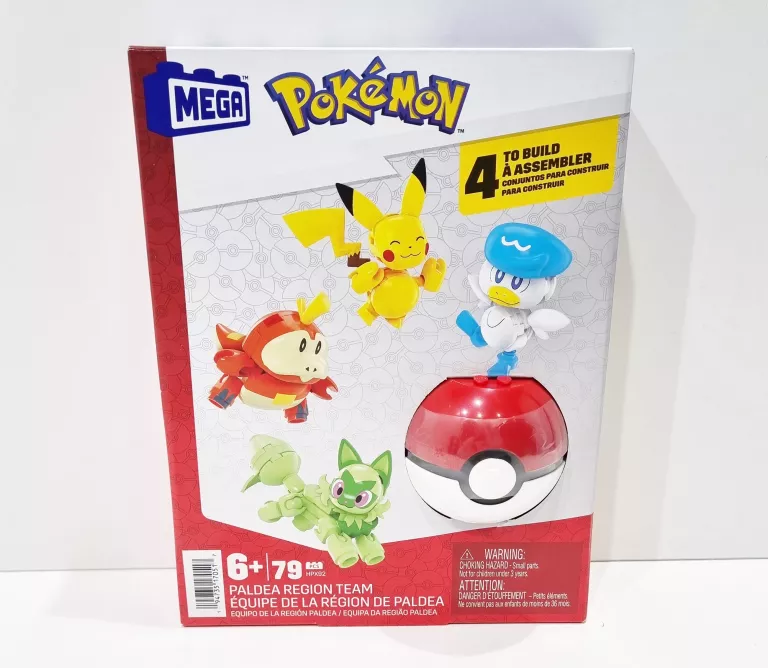 KLOCKI KONSTRUKCYJNE POKEMON ZESTAW STARTOWY 4 POKEMONY + POKEBALL