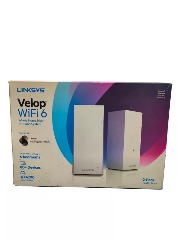 ROUTER MESH LINKSYS VELOP MX8400 WIFI 6 2-PACK