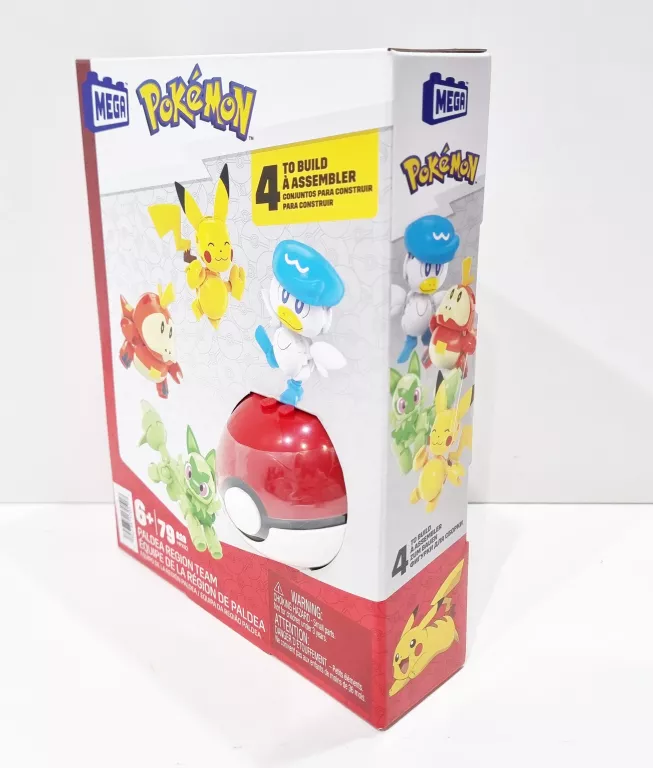 KLOCKI KONSTRUKCYJNE POKEMON ZESTAW STARTOWY 4 POKEMONY + POKEBALL