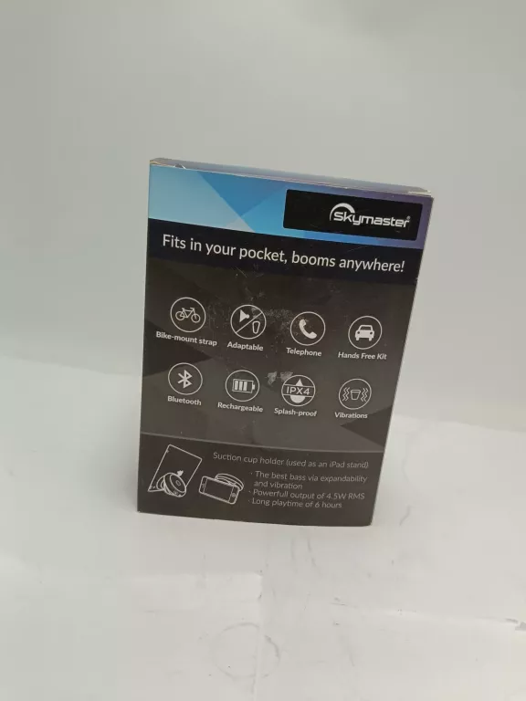 GŁOŚNIK MOBILNY SKYMASTER POCKET PARTY NIEBIESKI