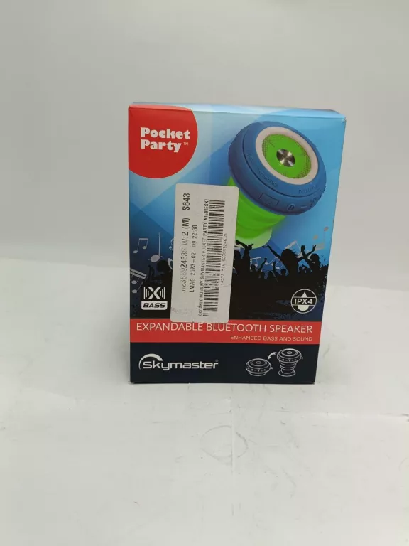 GŁOŚNIK MOBILNY SKYMASTER POCKET PARTY NIEBIESKI