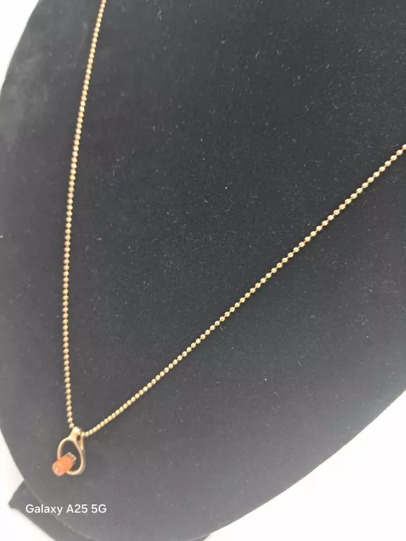 ZŁOTY CIENKI ŁAŃCUSZEK Z ZAWIESZKĄ 585/3,60G DŁ. 54CM