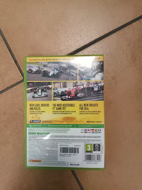 GRA NA XBOX 360 F1 FORMULA 1 2014