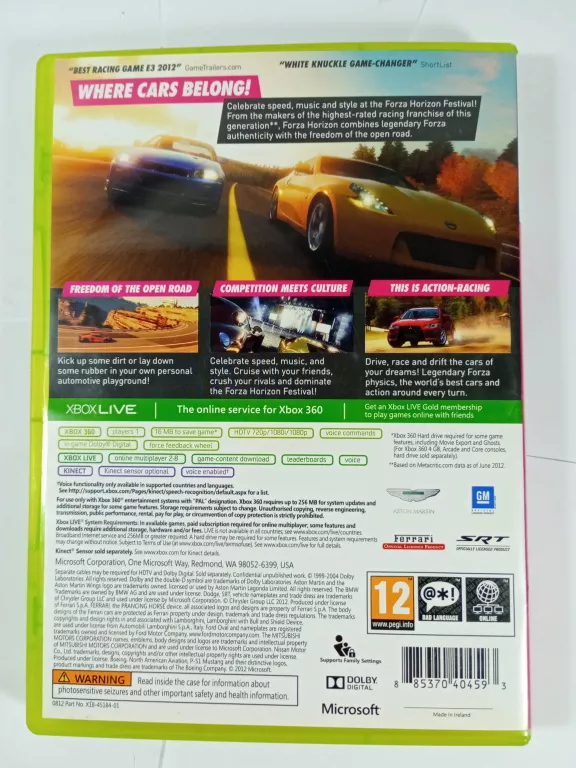 XBOX 360 FORZA HORIZON