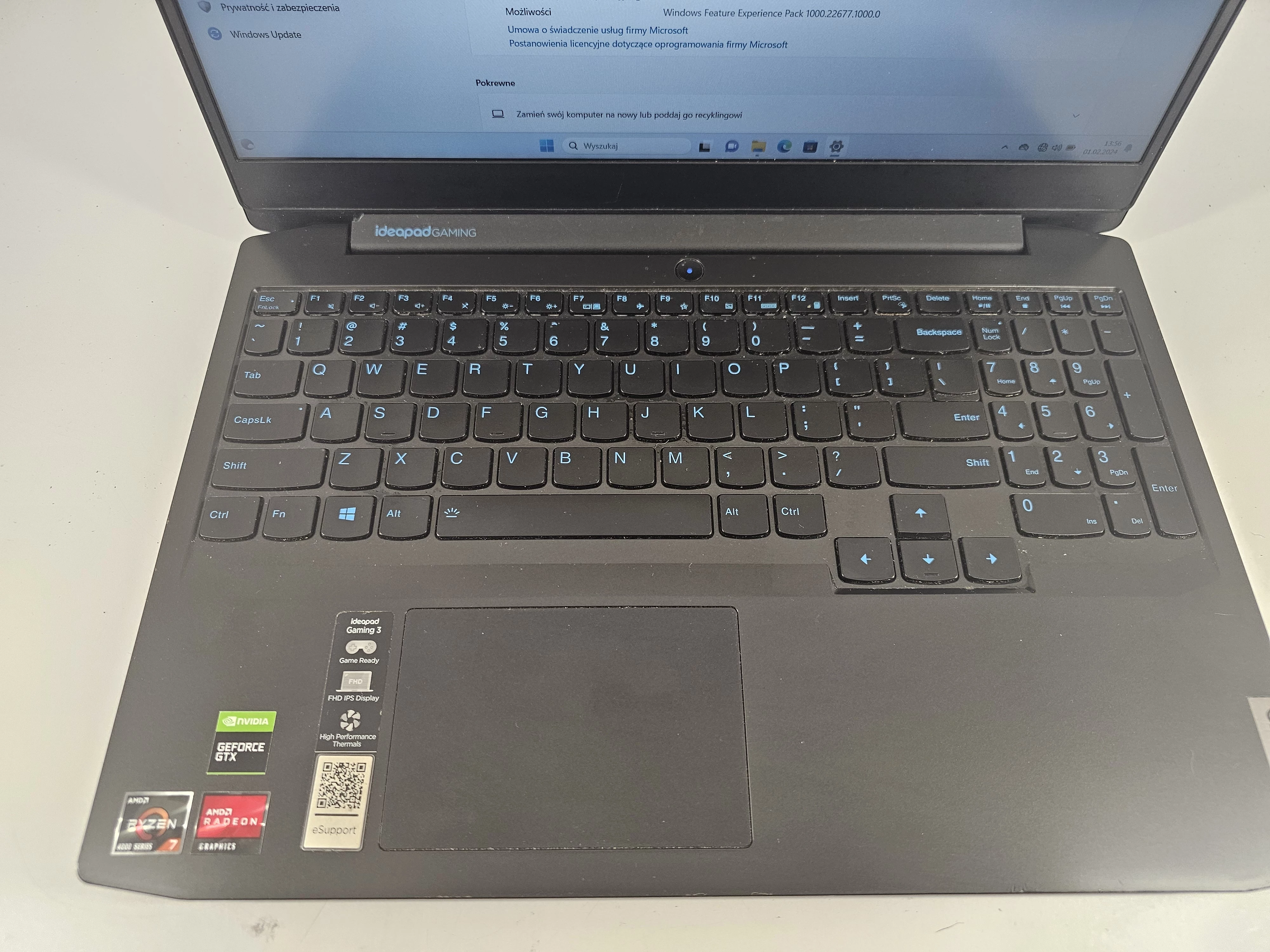 laptop-lenovo-ideapad-gaming-3-15arh05-ryzen78gb512gbwin11-stan-uzywany