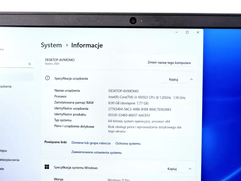LAPTOP DELL VOSTRO 3501