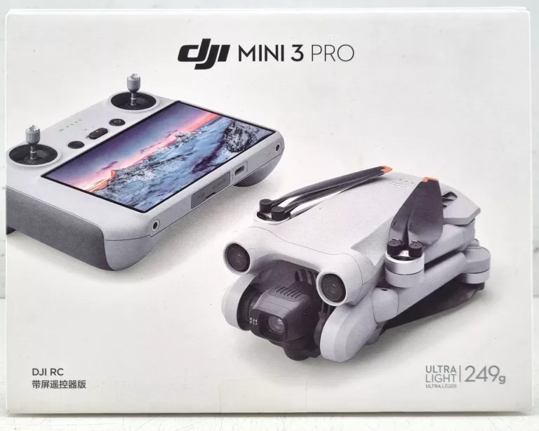DRON DJI MINI 3 RC + PUDEŁKO + FAKTURA (USZKODZONY GIMBAL)