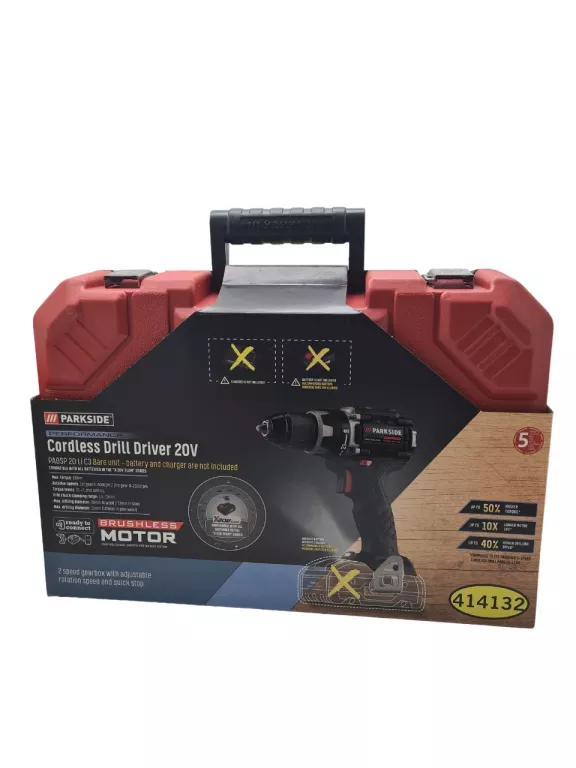 AKUMULATOROWA WIERTARKO-WKRĘTARKA, PARKSIDE PERFORMANCE PABSP 20-LI C3 20V