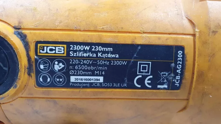 DUŻA SZLIFIERKA KĄTOWA JCB-AG2300