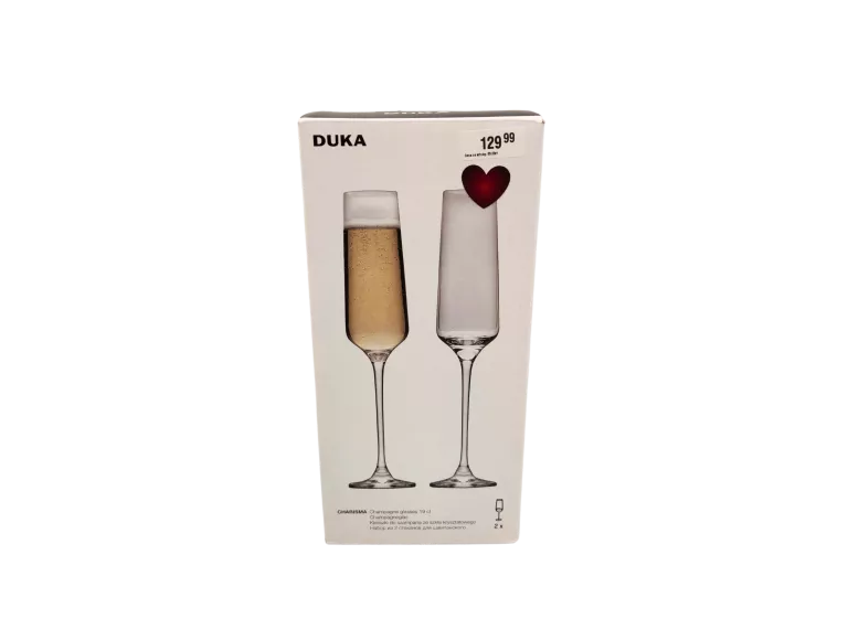 ZESTAW KIELISZKÓW DO SZAMPANA DUKA CHARISMA 2 SZTUKI 190 ML SZKŁO