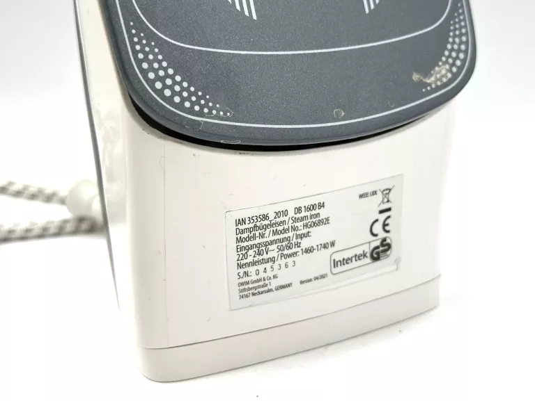 ŻELAZKO INTERTEK 1740W OPIS