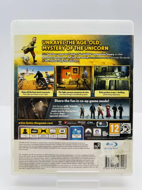 GRA PS3 THE ADVENTURES OF TINTIN THE SECRET OF THE UNICORN