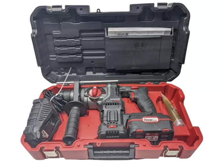 MŁOTOWIERTARKA PARKSIDE CORDLESS HAMMER DRILL 20V + AKU + ŁAD