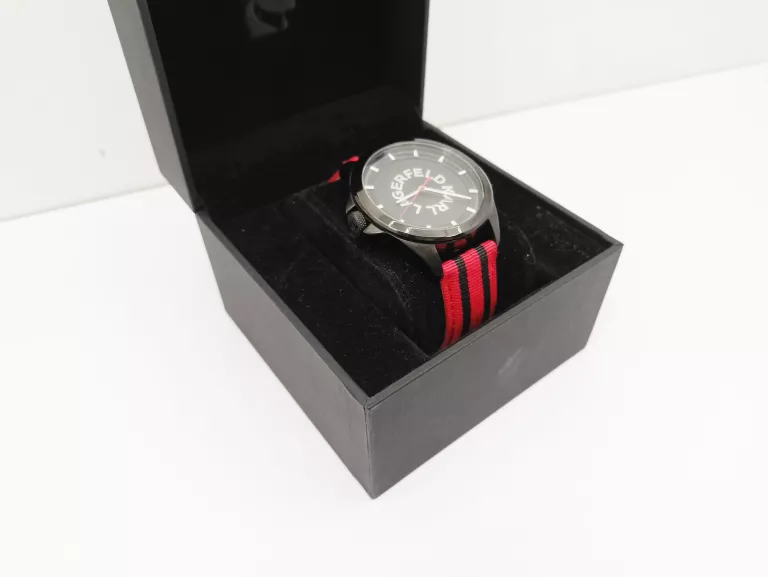 ZEGAREK KARL LOGO STRIPED NATO STRAP
