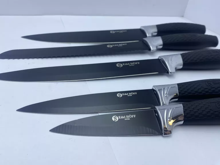 KOMPLET NOŻY EDEL HOFF SWISS CZARNE 5 SZTUK