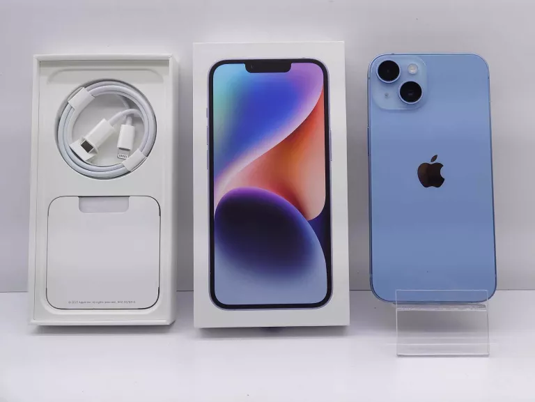 SMARTFON APPLE IPHONE 14 256 GB BLUE GWARANCJA BATERIA 100% JAK NOWY