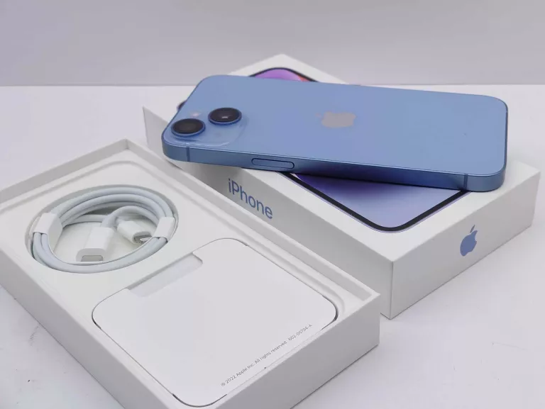 SMARTFON APPLE IPHONE 14 256 GB BLUE GWARANCJA BATERIA 100% JAK NOWY