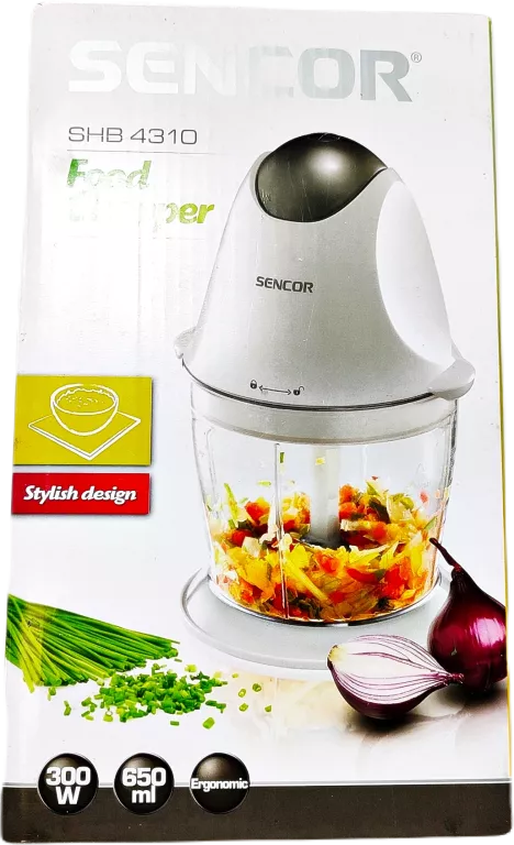 ROZDRABNIACZ ŻYWNOŚCI JEDZENIA SENCOR 300W 650ML SZATKOWNICA DO WARZYW