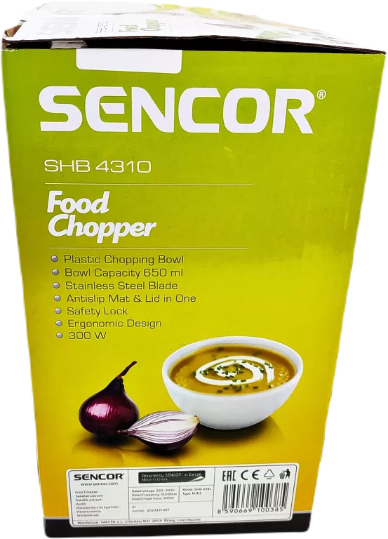 ROZDRABNIACZ ŻYWNOŚCI JEDZENIA SENCOR 300W 650ML SZATKOWNICA DO WARZYW