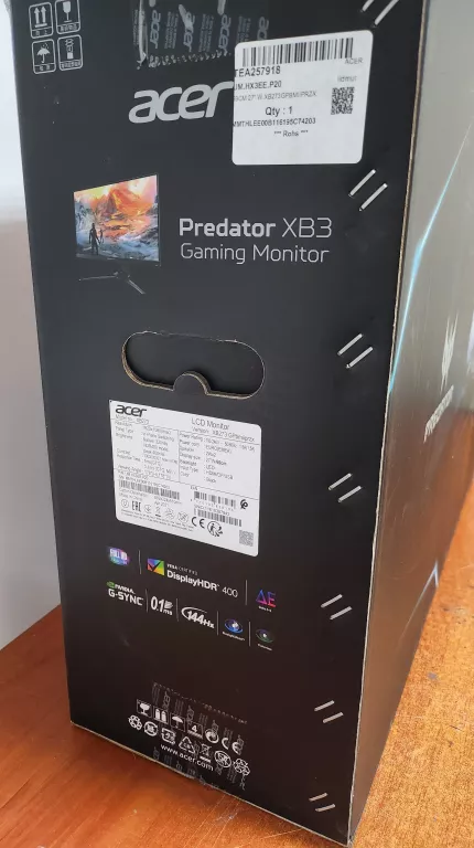 ACER MONITOR 27 CALI PREDATOR XB273 GPBMIIPRZX