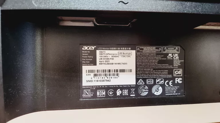 ACER MONITOR 27 CALI PREDATOR XB273 GPBMIIPRZX