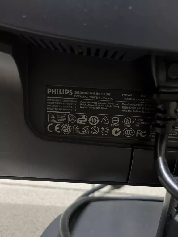 MONITOR PHILIPS 190SW VGA 19