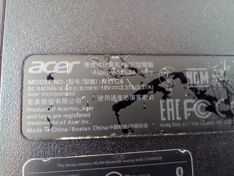 LAPTOP ACER ASPIRE N17C4 15,6 " INTEL CORE I5 8GB/500 GB