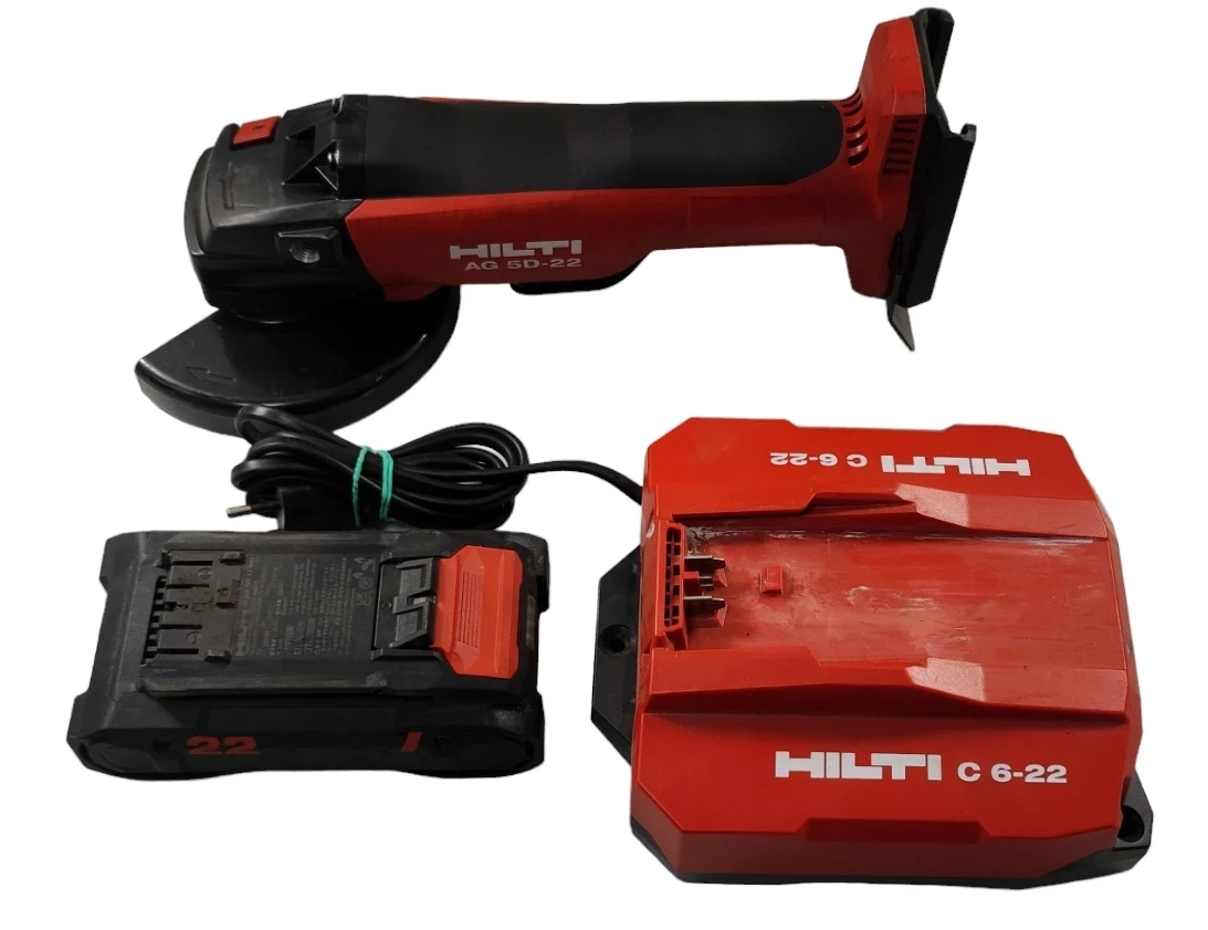 SZLIFIERKA KĄTOWA HILTI AG 5D-22 + AKU + LADOWARKA | Zestawy ...