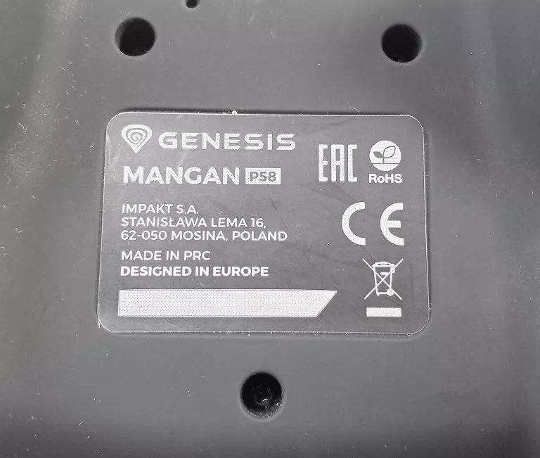 PAD GENESIS MANGAM P58 PRZEWODOWY