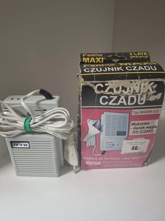 FENIKS PRZEWODOWY CZUJNIK CZADU DETEKTOR MAXI/K-CO