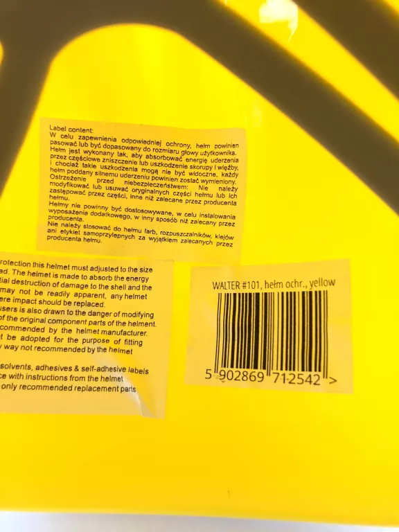 KASK WALTER 101 ŻÓŁTY