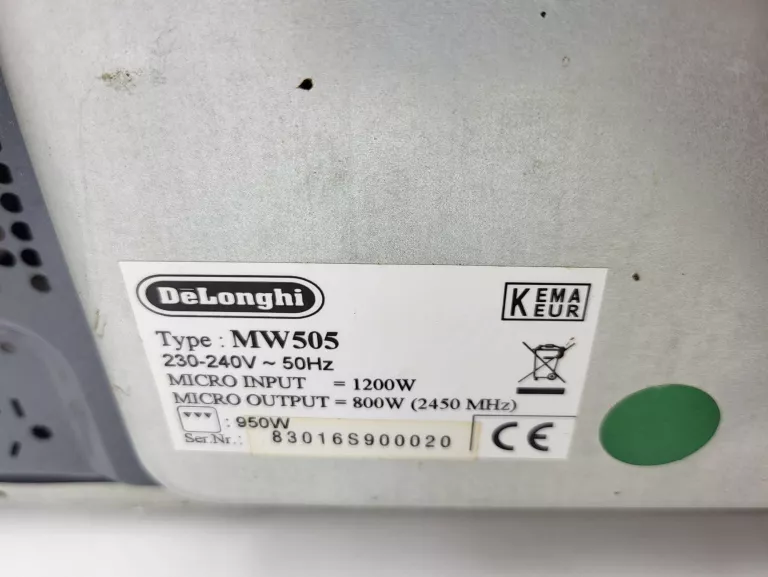 MIKROFALÓWKA DELONGHI MW 505 SENSOR