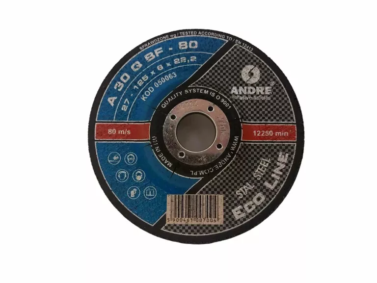 TARCZA ANDRE 12250 RPM 125 X 6 X 22,23 MM STAL