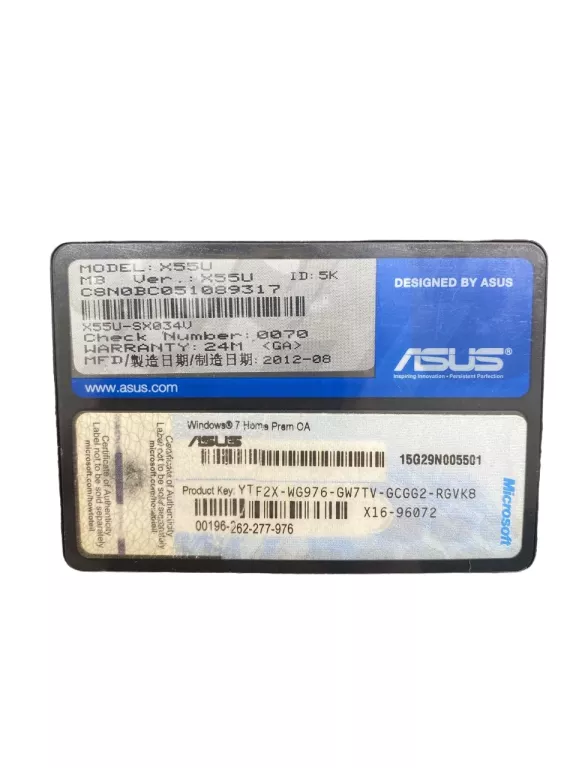 LAPTOP ASUS X55U 15,6 OKAZJA WYPRZEDAŻ