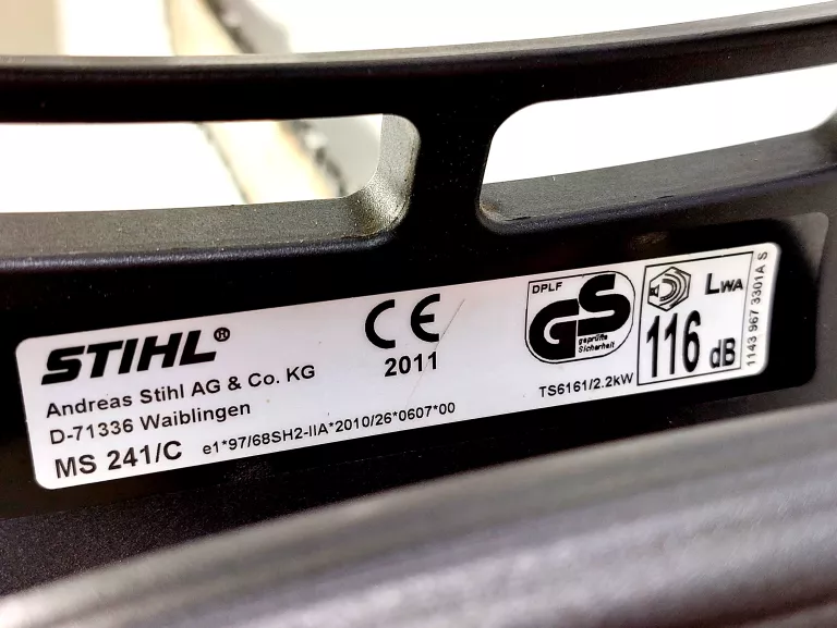 PILARKA SPALINOWA PIŁA ŁAŃCUCHOWA STIHL MS 241C 2.3KW 3.1KM 35CM (2011)