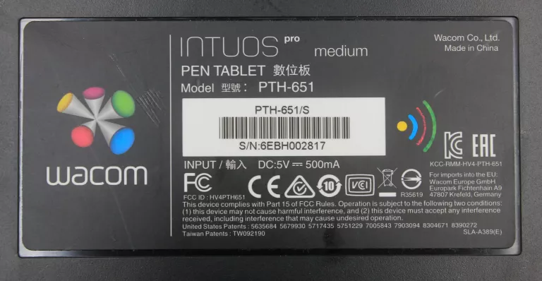 TABLET GRAFICZNY WACOM INTUOS PRO M PTH-651