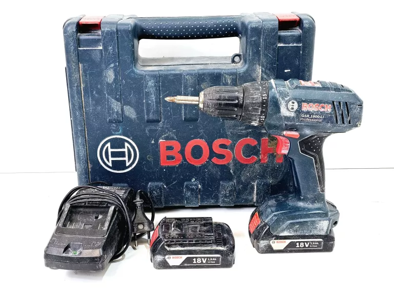 WKRĘTARKA BOSCH GSR 180-LI 18V 2X AKU-ŁADOWARKA
