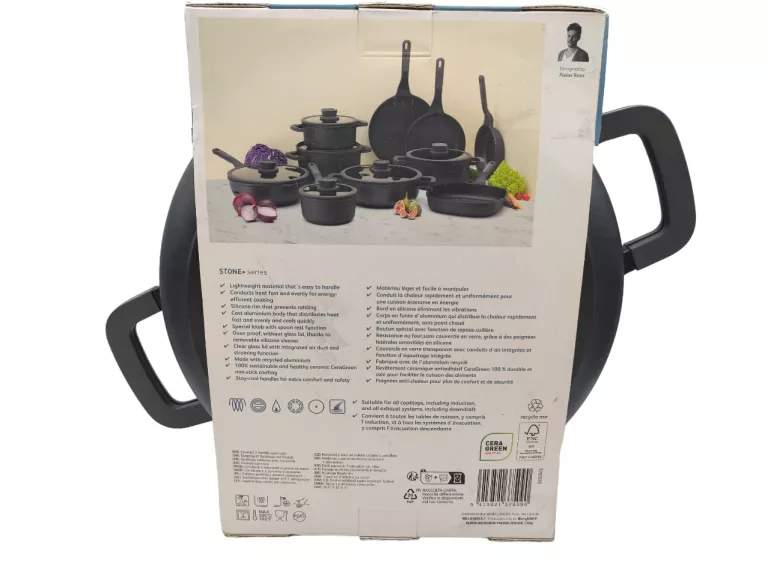 GARNEK Z POKRYWKĄ BERGHOFF 28CM 4,7L NON-STICK LEO