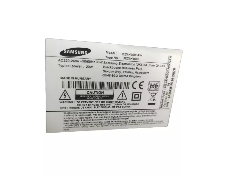 TELEWIZOR SAMSUNG 24" LED HD-READY DVB-T, DVB-C