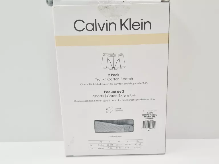 BOKSERKI CALVIN KLEIN SZARE M 2PACK