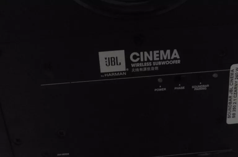 SOUNDBAR JBL CINEMA SB 250 2.1 CZARNY 240 W 2.1