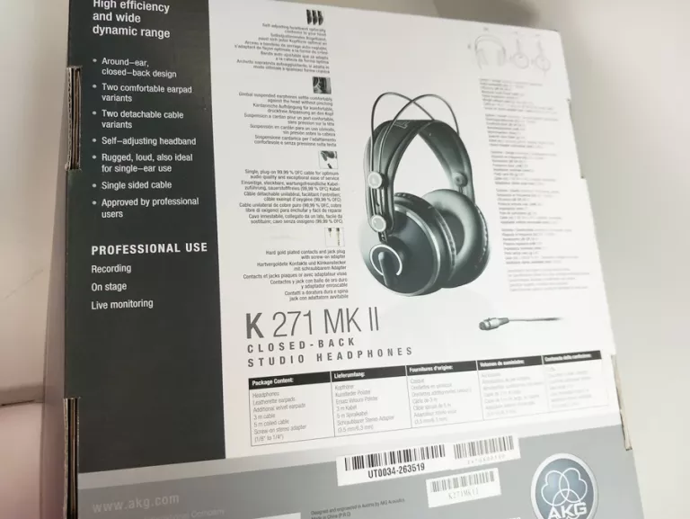 SŁUCHAWKI AKG K271 MKII K 271 PROFESJONALNE