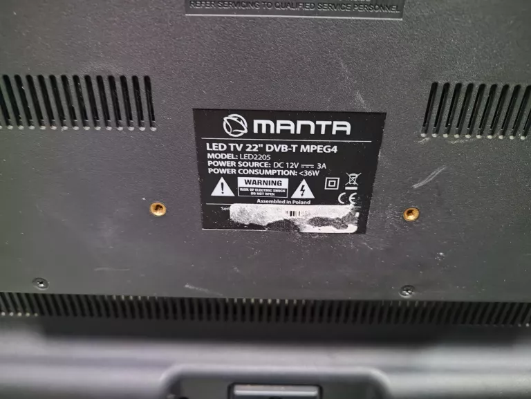TELEWIZOR MANTA LED2205, BEZ PILOTA