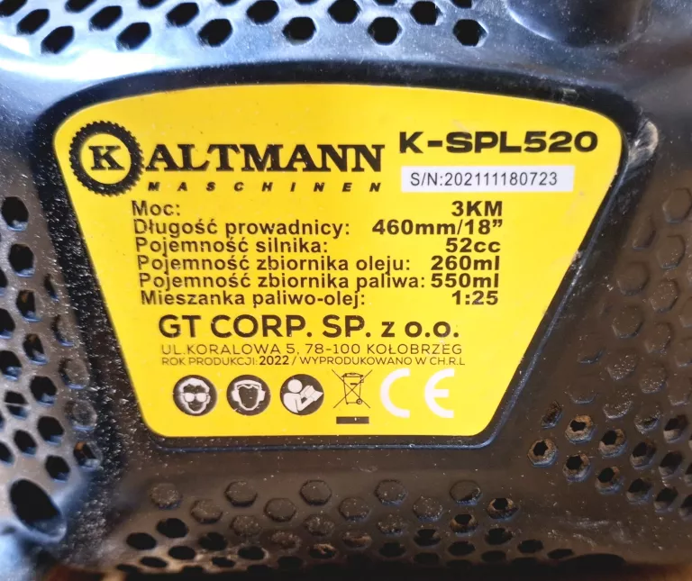 PILARKA SPALINOWA KALTMANN K-SPL520