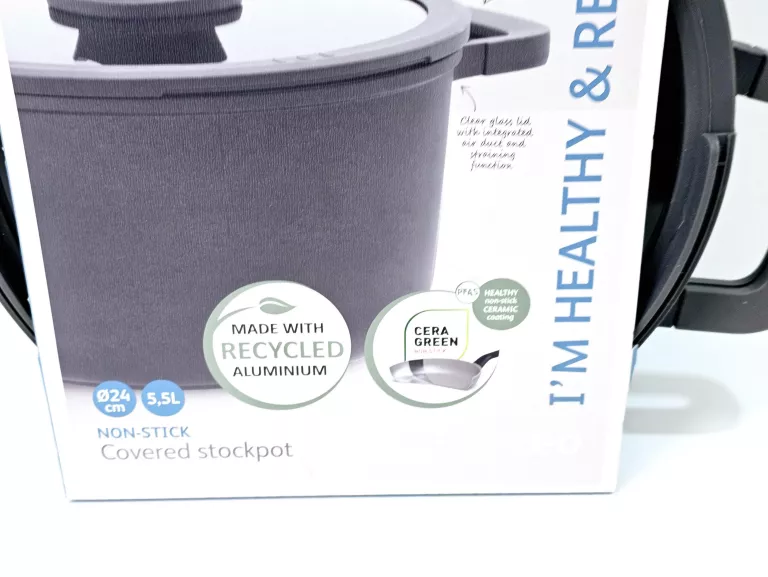 GARNEK Z POKRYWKĄ BERGHOFF NON-STICK 24CM 5,5L