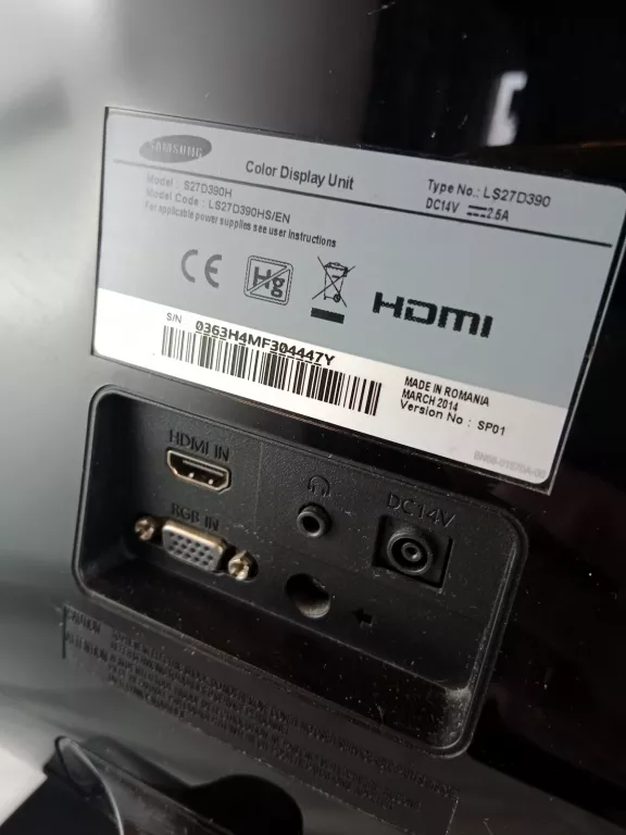 MONITOR FULL HD 27 CALI SAMSUNG S27D390H