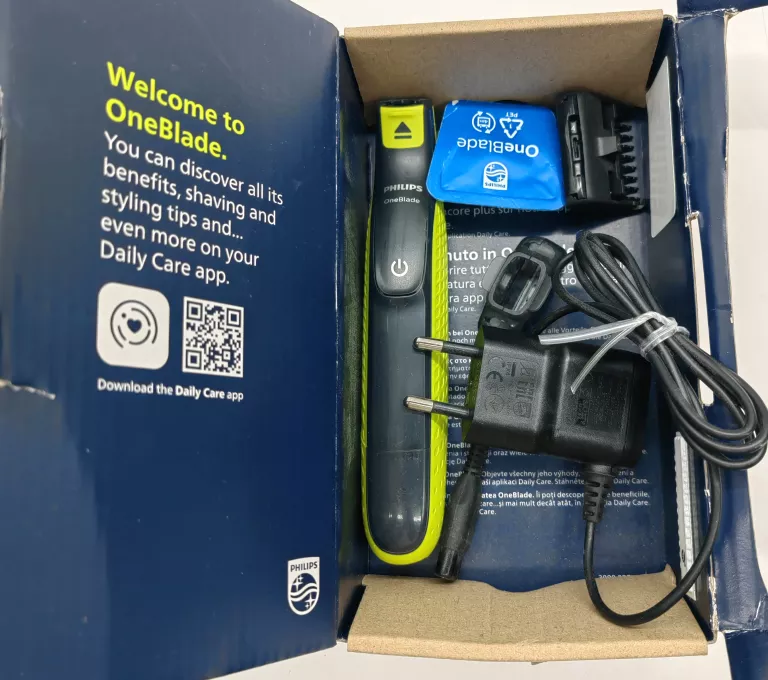 PHILIPS ONE BLADE RASIERER QP2520/20 +KOŃCOWKI +ŁADOWARKA + PUDEŁKO