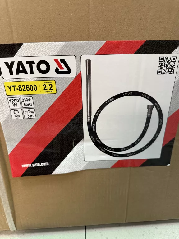 YATO WIBRATOR DO BETONU 1200W+ BUŁAWA 3M