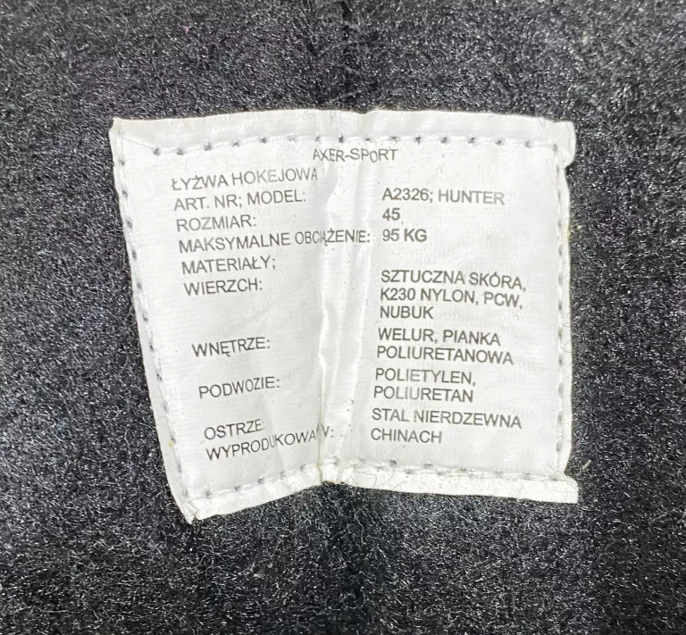 ŁYŻWY MĘSKIE AXER SPORT A2326 R.45
